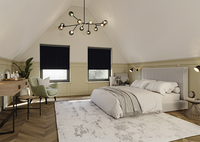 Solento (Blackout), Pure Black - Roller Blind - Image 7